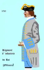 officier du régiment du Roi de 1720 à 1734