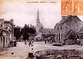 Le bourg de Duault vers 1925 (carte postale Tirel-Hamon).