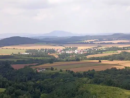 Dubá, vue depuis le Vysoký vrch (427 m).
