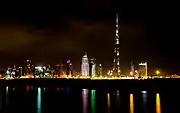 Le Burj Khalifa de nuit.