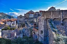 Les murs de la ville de Dubrovnik. Janvier 2017.