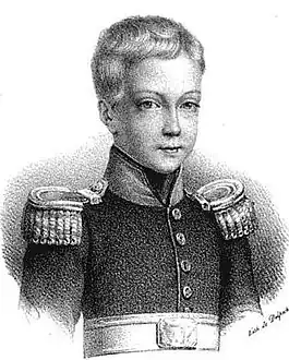 Portrait en uniforme, 1833.