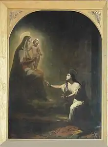 Vision de sainte Philomène (1846), abbatiale de Saint-Riquier, chapelle de la Vierge.