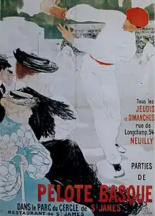 Affiche pour le club de Pelote basque de Neuilly (1911).