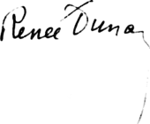 signature de Renée Dunan