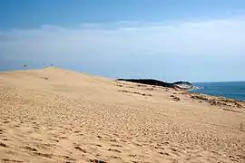 Parapentes au-dessus de la dune.