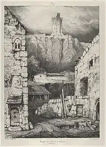 Donjon du château de Polignac (1831).