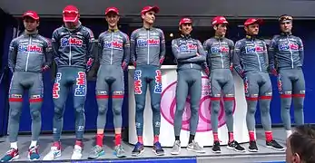 Maxime Renault, Alo Jakin, Pierre Gouault, Frédéric Brun, Stéphane Rossetto, Théo Vimpère, Steven Tronet et Flavien Dassonville lors des Quatre Jours de Dunkerque 2014.