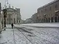 Piazza Sordello, Duomo et Palazzo Ducale sous la neige