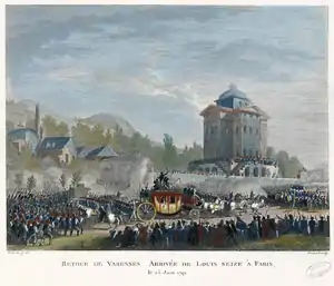 Barrière du Roule,Retour de Varennes de Louis XVI.