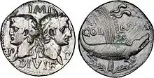 photo d'une monnaie romaine.