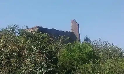 Les ruines du château.