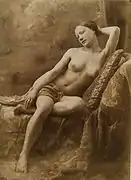 Durieu, étude de nu pour Delacroix vers 1855.