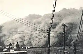 Un haboob approche de Spearman, au Texas, le 14 avril 1935. (Photo du NOAA).