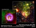 Localisation du rémanent de supernova 1E0102.2-7219 par rapport à la nébuleuse N76.