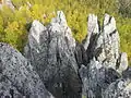 Formations rocheuses sur la Dvouglavaïa Sopka.