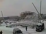 Construction de la nouvelle gare de Poznań Główny, 2012