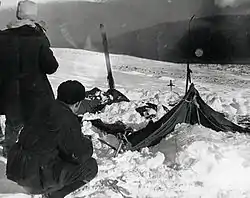 La tente telle qu'elle a été trouvée le 26 février 1959.