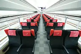 Intérieur d'une voiture Classe Standard.