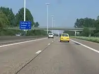Début de l'autoroute peu après Oelegem en direction d'Eindhoven.