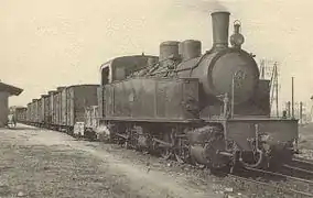 Locomotive Mallet du réseau breton en gare de Rosporden (1930)