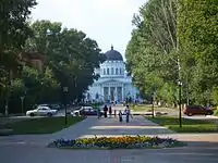 Vue au fond de l'allée