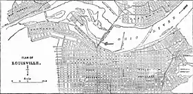 Plan de la ville de Louisville.