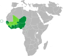 Drapeau de la Communauté économique des États de l'Afrique de l'Ouest