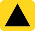Triangle d'Urgence voie de déviation de l'autoroute et d'autre de la route principale de la circulation