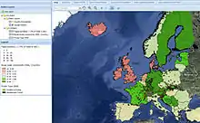 screenshot de l'atlas interactif (Map Viewer) de l'EFDAC