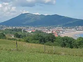 Vue vers le sud : Hendaye et Jaizkibel.