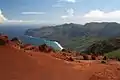 Sol latéritique aux îles Marquises, Polynésie française.