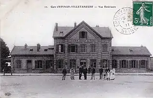 La gare d'Épinay-Villetaneuse avant 1914.