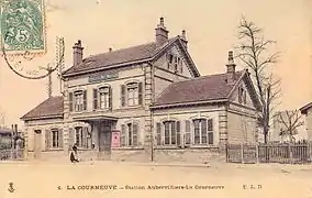 La gare, au tout début du XXe siècle.Elle s'appelait alors Aubervilliers - La Courneuve.