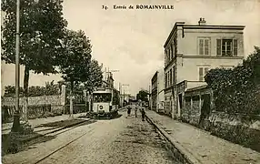 Entrée de Romainville et tramway pour Opéra.