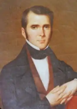 Portrait en couleur d'un notable du XIXe siècle