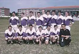 Équipe de rugby de la promotion T66 (en dernière année d'études en 1965-1966)