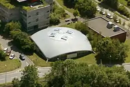 Vue du ciel de l'EPFL Polydôme