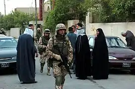 Militaires estoniens en Irak en 2005.