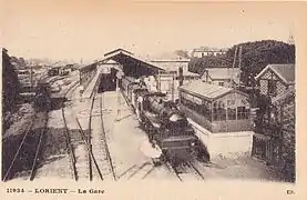 Intérieur de la gare, au début du XXe siècle.
