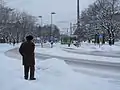 Une rue de Kopli en hiver.