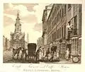 Eagle Tavern and Coffee House, gravure parue dans The Strand, vers 1780.