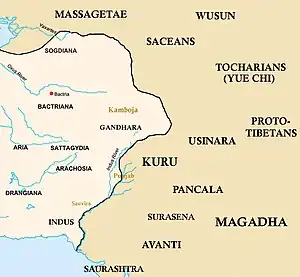 Frontières orientales de l'Empire achéménide.