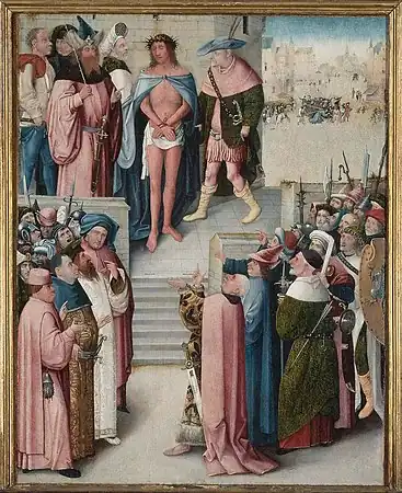 Atelier de Jérôme Bosch, Triptyque Ecce Homo (panneau central), vers 1496-1500.