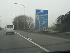 Approche de l'A13 sur l'A3.