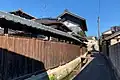 Quartier historique près de la rivière Egawa à Kamo (Niigata)