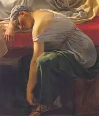 Christoffer Wilhelm Eckersberg, En sovende kvinde i antik dragt, 1813