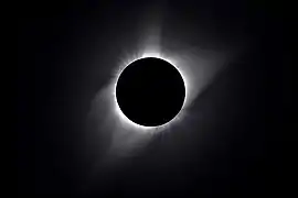 Couronne solaire lors de l'éclipse totale vue depuis Shoshoni, dans le Wyoming.