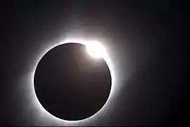 Effet « anneau de diamant » lors de l'éclipse totale vue depuis Shoshoni, dans le Wyoming.