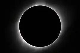 Protubérances lors de l'éclipse totale vue depuis Shoshoni, dans le Wyoming.
